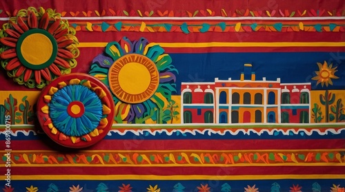 Flat national hispanic heritage month background