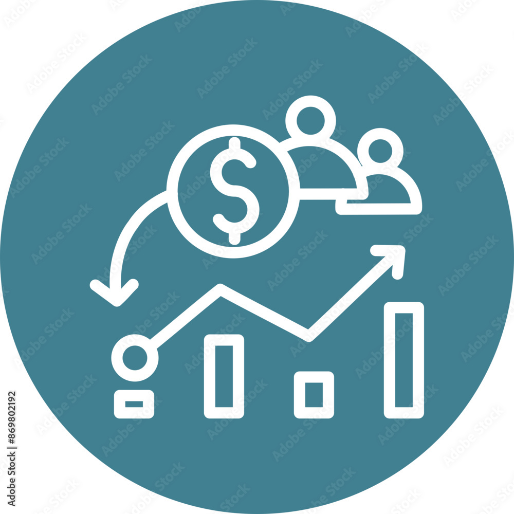 Initial Public Offering (IPO) Vector Line White Circles Multicolors Initial Public Offering (IPO) Vector Line White Circles Multicolors