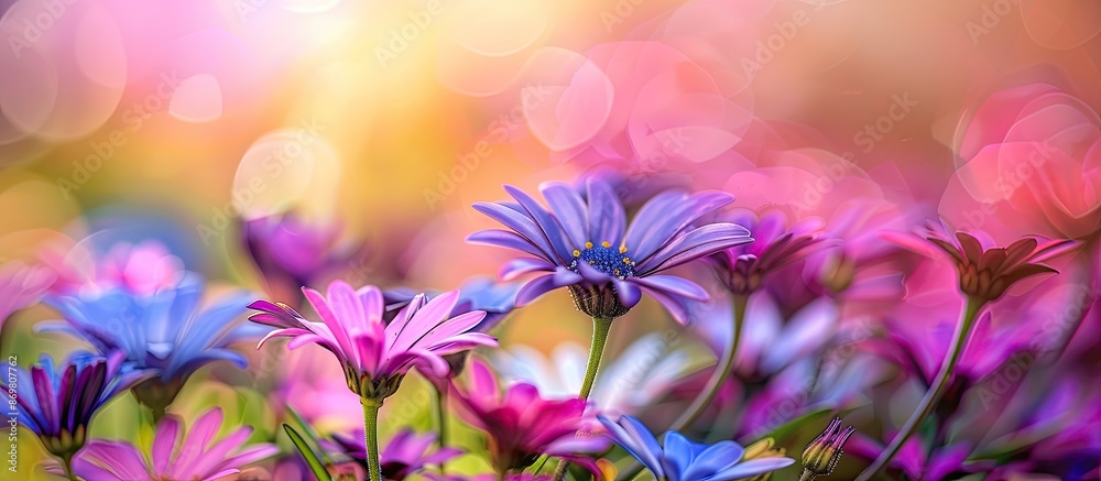 Macro shot of spring garden flowers with copy space image. Macro shot of spring garden flowers with copy space image.
