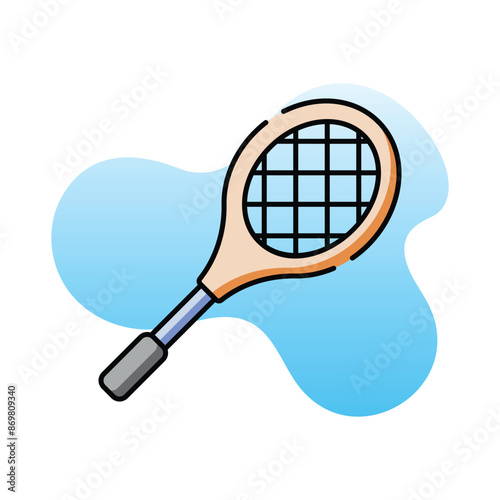 Tennis Racket vector icon