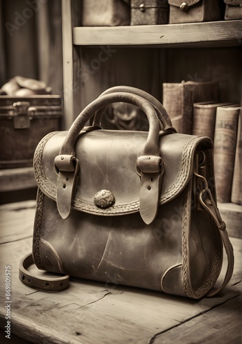 old leather bag