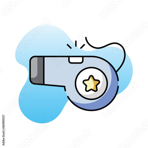 Wistle vector icon photo