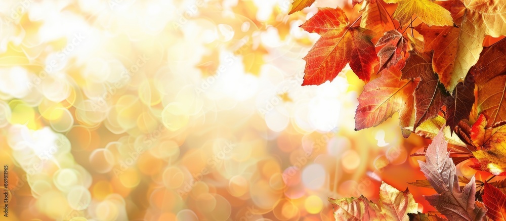 Fall foliage with copy space image. Fall foliage with copy space image.