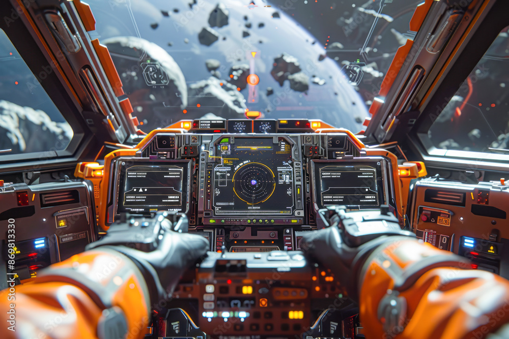 Virtual Warfare Immersive FPS Game on Spaceship Battles Against Flying Robots - Live e-Sports Tournament Stream Virtual Warfare Immersive FPS Game on Spaceship Battles Against Flying Robots - Live e-Sports Tournament Stream