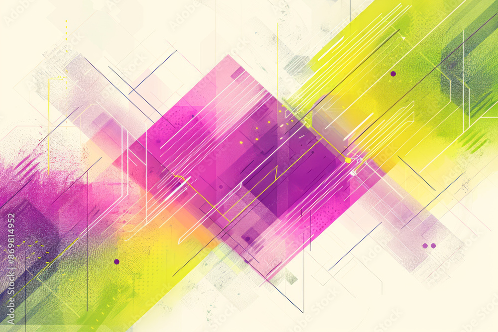 Vibrant Geometric Harmony A Minimalist Fusion of Bold Purple and Lime Green in Movement Vibrant Geometric Harmony A Minimalist Fusion of Bold Purple and Lime Green in Movement
