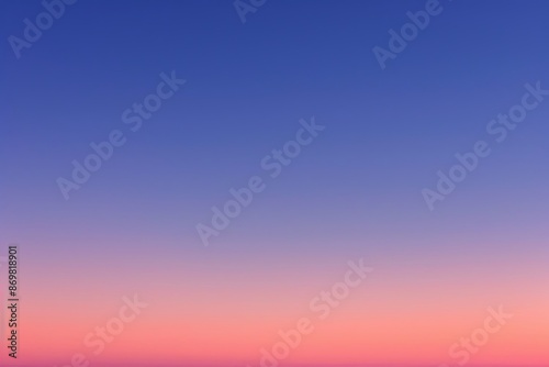 The subtle gradation of colors in a clear sky at dawn