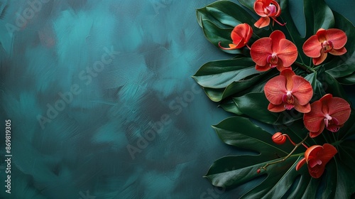 Flower on background, a depiction of amazing beauty. Blossoming and colorful, it's a gorgeous floral display.