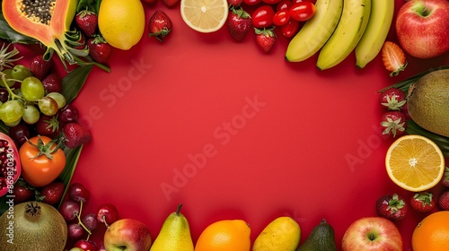 Fruit on a plain background. A tasty and nutritious diet option. © IgitPro