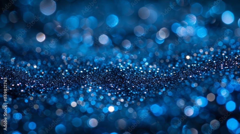 Bokeh background with sapphire glow. Unfocused royal blue glow. Crystal drops and sequins wallpaper. Holiday texture confetti wallpaper. Bokeh background with sapphire glow. Unfocused royal blue glow. Crystal drops and sequins wallpaper. Holiday texture confetti wallpaper.