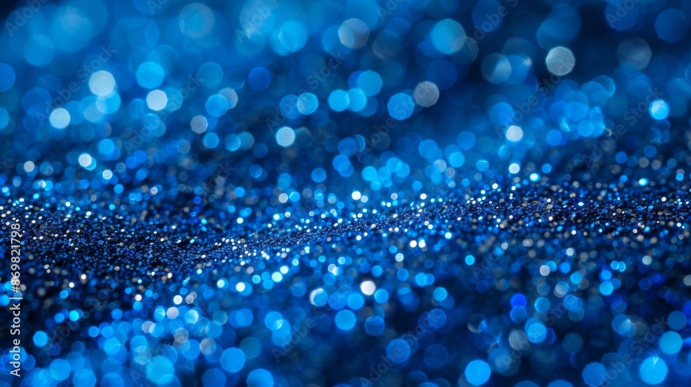 Bokeh background with sapphire glow. Unfocused royal blue glow. Crystal drops and sequins wallpaper. Holiday texture confetti wallpaper. Bokeh background with sapphire glow. Unfocused royal blue glow. Crystal drops and sequins wallpaper. Holiday texture confetti wallpaper.