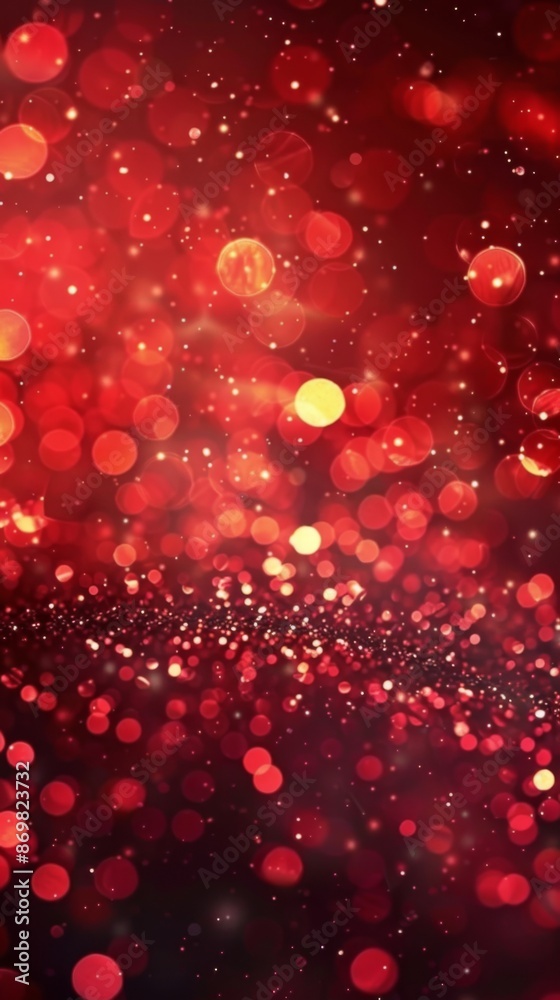 Valentine's Day abstract love wallpaper. Red glitter background. Glitter holiday bokeh. Christmas lights texture. Valentine's Day abstract love wallpaper. Red glitter background. Glitter holiday bokeh. Christmas lights texture.