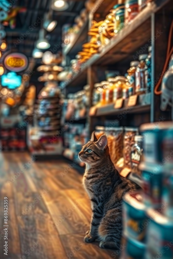 Blurred background of pet store interior, with cute animals. Blurred background of pet store interior, with cute animals.