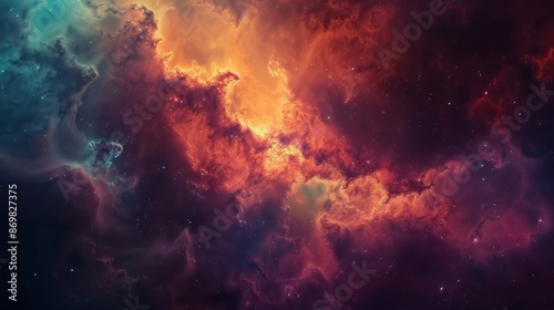 Colorful space galaxy cloud nebula. Starry cosmos. Astronomy, science and the universe. Supernova background wallpaper.