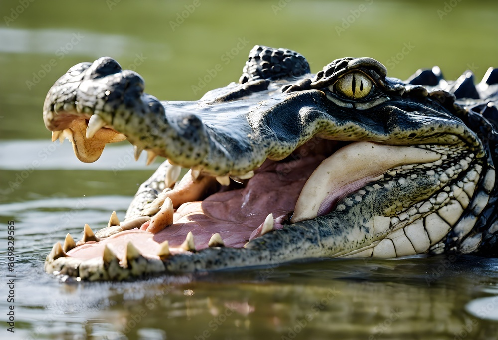 Fototapeta premium An Alligator in the water