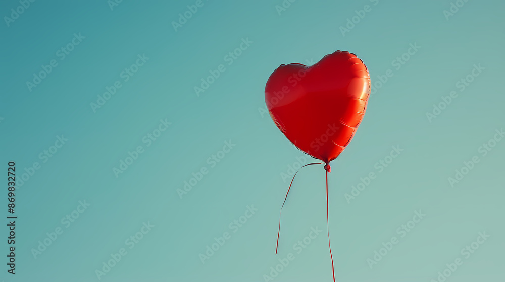 Heart shaped balloons symbolizing love and affection for Valentine's Day Heart shaped balloons symbolizing love and affection for Valentine's Day