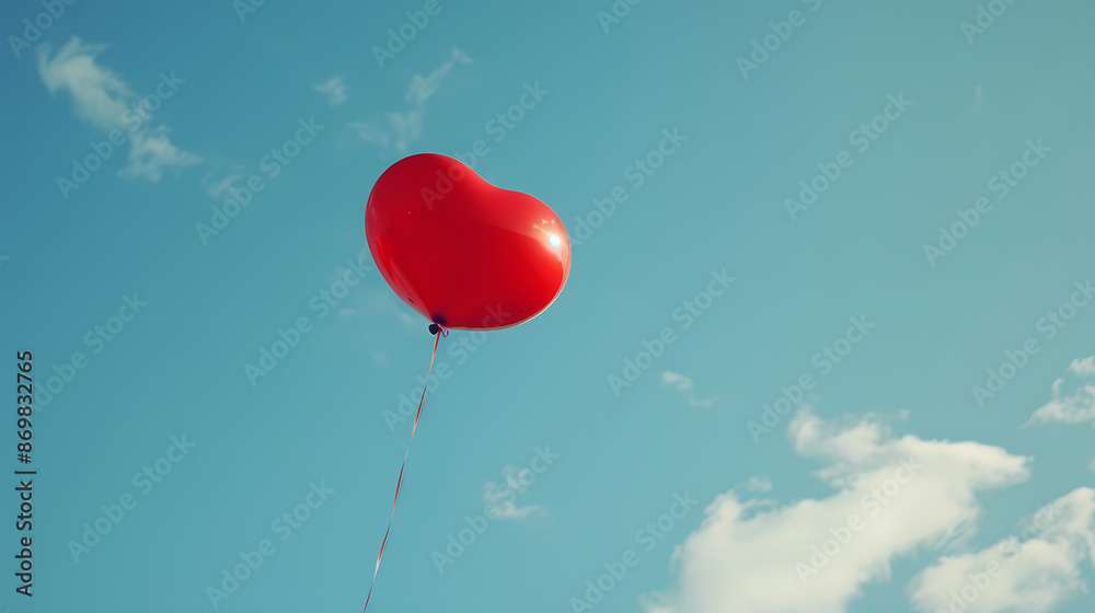 Heart shaped balloons symbolizing love and affection for Valentine's Day Heart shaped balloons symbolizing love and affection for Valentine's Day