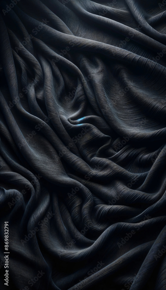 Fototapeta premium Intricate Shadows: A Close-Up of Textured Fabric Folds