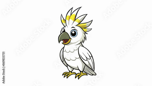 cartoon parrot on white background