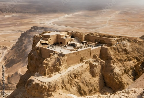 A view of the ancient Jewish Fortress of Masada in Israel