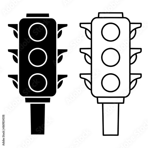 traffic light icon illustration isolated vector sign symbol