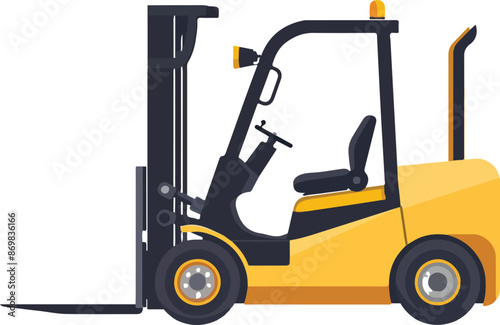 forklift truck vector silhouette