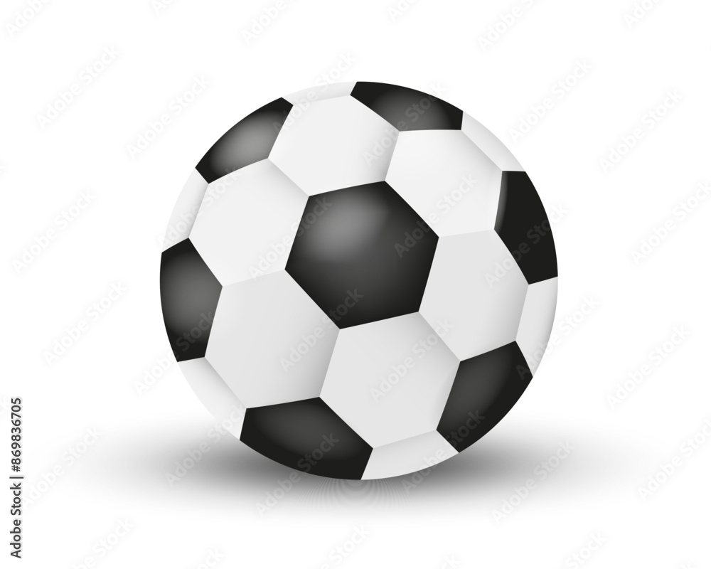 Realistic Football Ball or Soccer Ball .2024 Football. 3d ball. Soccer or Football icon.Vector Realistic Football Ball or Soccer Ball .2024 Football. 3d ball. Soccer or Football icon.Vector