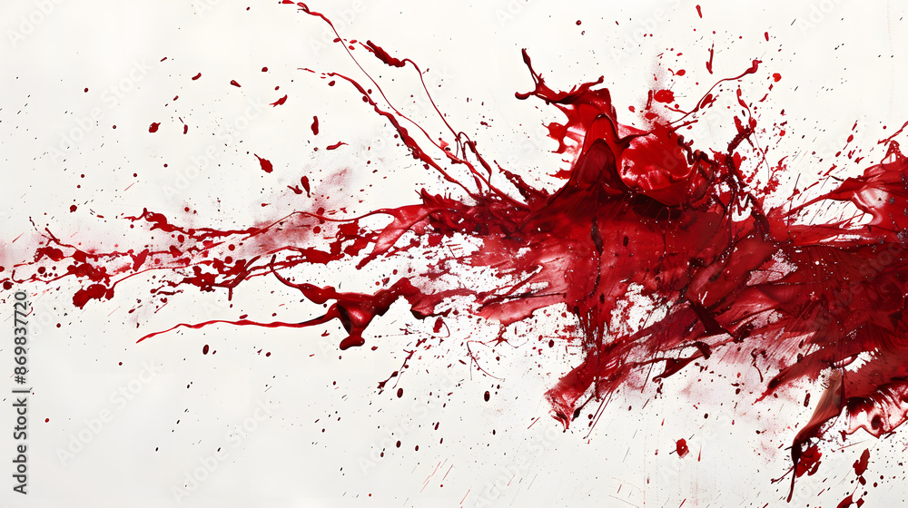 bright dark red color splashing on white background, abstract background splashing of Red color. bright dark red color splashing on white background, abstract background splashing of Red color.