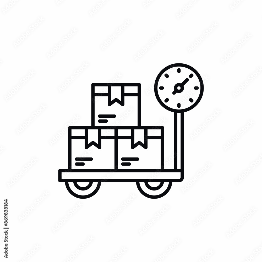 package box scales weight icon package box scales weight icon