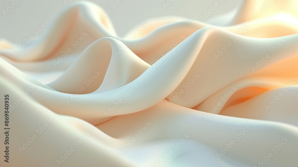 Fototapeta premium A clear picture of white fabric under bright light from above