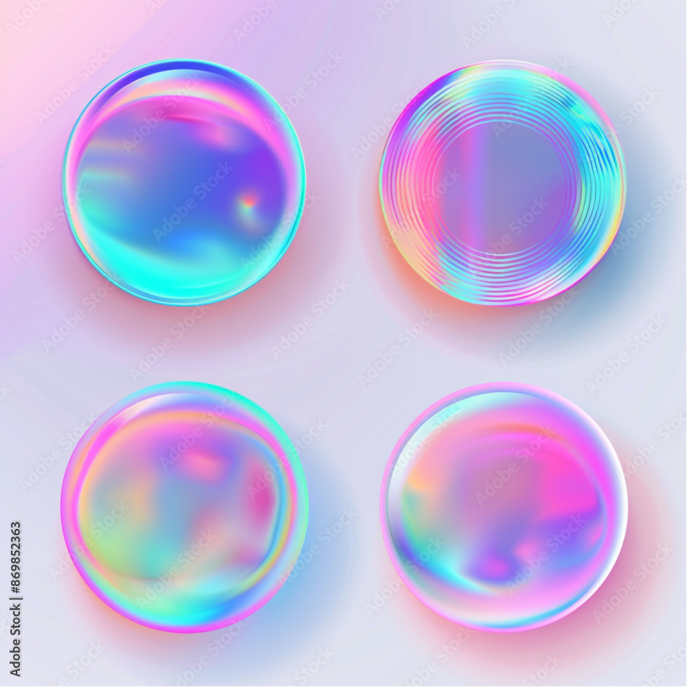 set of colorful bubbles set of colorful bubbles