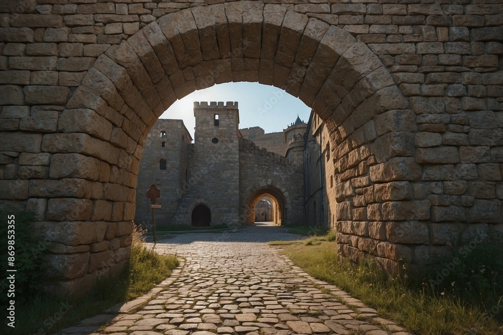 Stone Arch Leading to Clock Tower Stone Arch Leading to Clock Tower