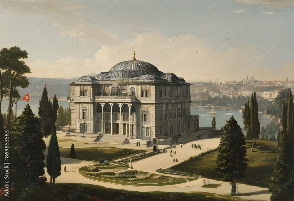 Fototapeta premium A view of the Dolmadahce Palace in Istanbul