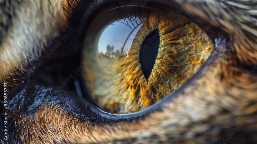 A close-up of an animals eye A close-up of an animals eye