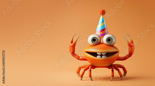 Cute Cartoon Birthday Crab ...