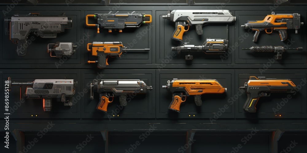 A team shooting play, leisure gun weapons and tag sensors background A team shooting play, leisure gun weapons and tag sensors background