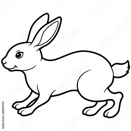 illustration of a rabbit line art