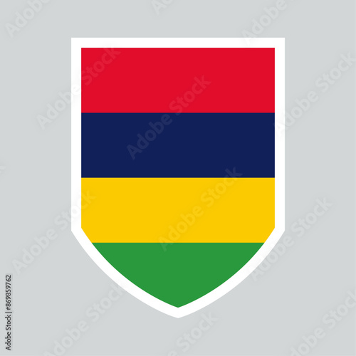 Mauritius Flag Shield Shape Frame Free Download Mauritius Flag Shield Shape Frame - GFXLoad