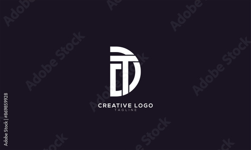 Obraz na płótnie TD DT CDT DTC  Abstract initial monogram letter alphabet logo design