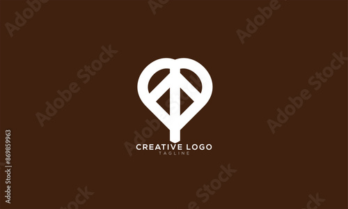 MT TM Abstract initial monogram letter alphabet logo design