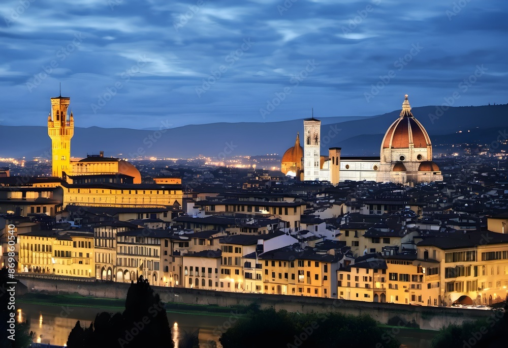 Fototapeta premium A panoramic view of Florence