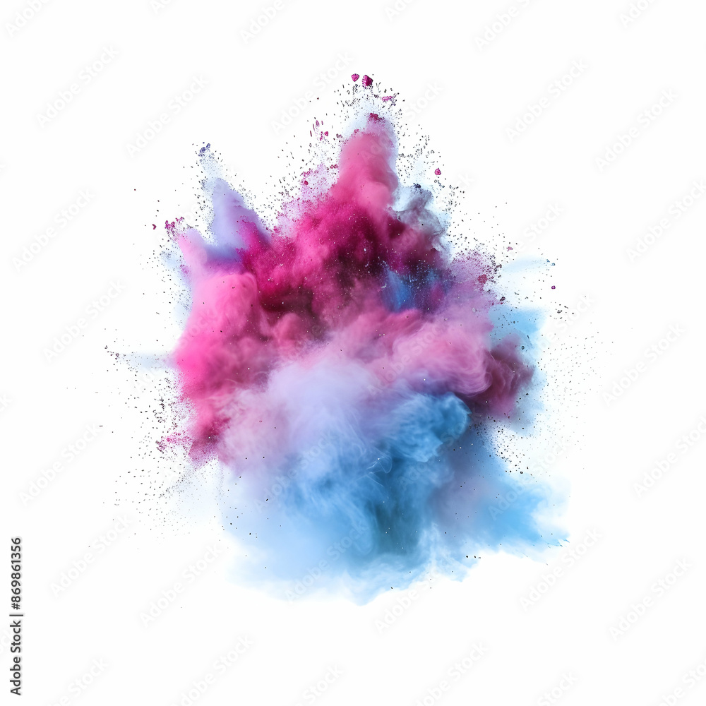 Colored powder explosion. Abstract closeup dust on backdrop. Colorful explode. Paint holi, Freeze motion of color powder exploding on white background. Colored powder explosion. Abstract closeup dust on backdrop. Colorful explode. Paint holi, Freeze motion of color powder exploding on white background.