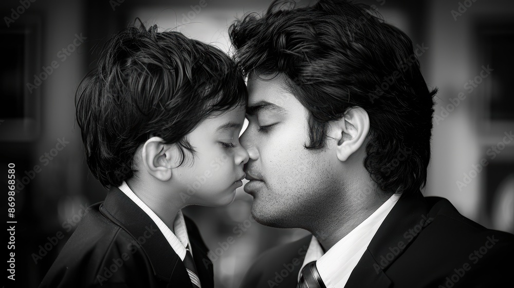 Happy father and son Happy father and son
