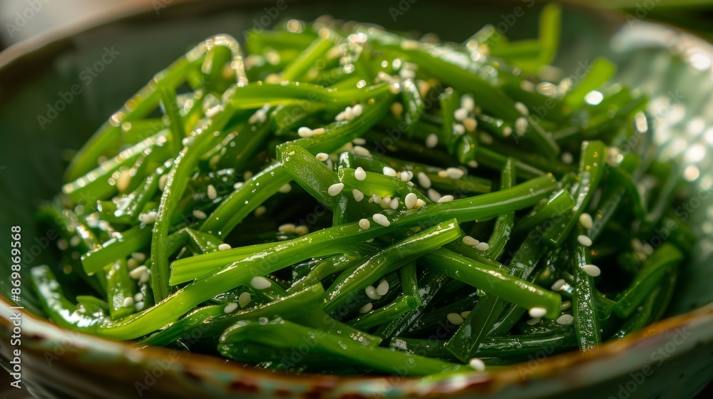 A sprinkle of wild chives add a burst of oniony flavor to the dish.