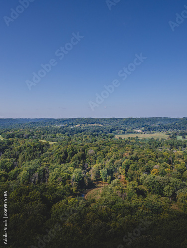 View of Wisconsin Driftless Region from Wildcat Mountain State Park