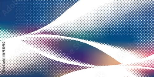 Vector halftone gradient effect. Vibrant abstract background. Retro 80's style colors and textures.