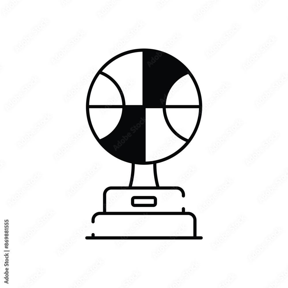 Basketball Trophy vector icon Basketball Trophy vector icon