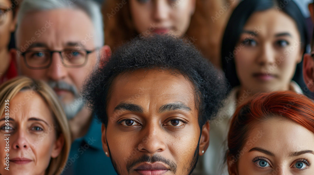 Diverse group of people looking at camera Diverse group of people looking at camera