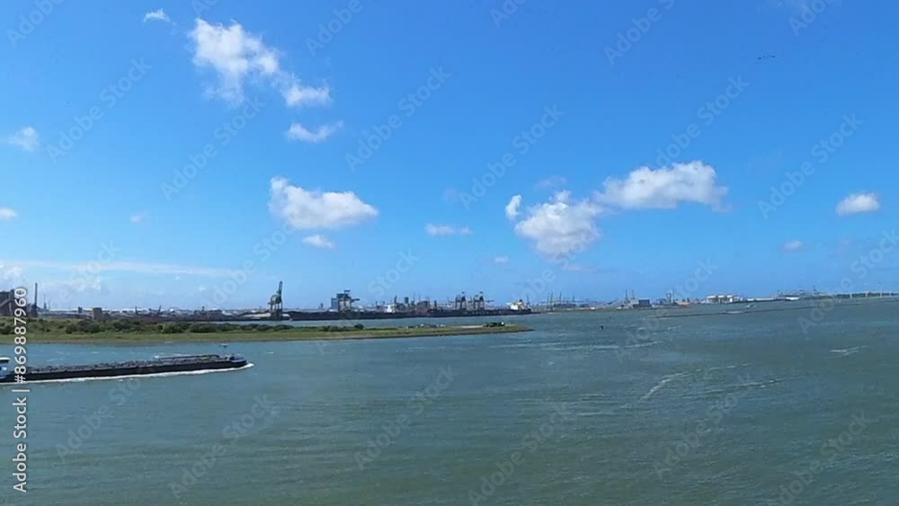 4k timelapse of marine vessels near the Europort Rotterdam in the Netherlands 4k timelapse of marine vessels near the Europort Rotterdam in the Netherlands