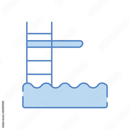 Diving Board vector icon