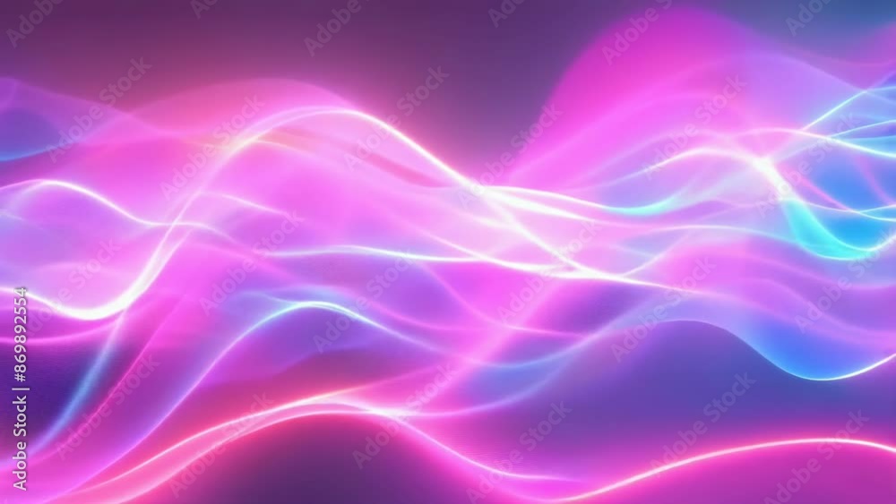 A vibrant display of pink and purple abstract wavy light patterns set against a dark background, creating a mesmerizing visual effect. The image exudes energy and dynamism, suitable for modern art or A vibrant display of pink and purple abstract wavy light patterns set against a dark background, creating a mesmerizing visual effect. The image exudes energy and dynamism, suitable for modern art or